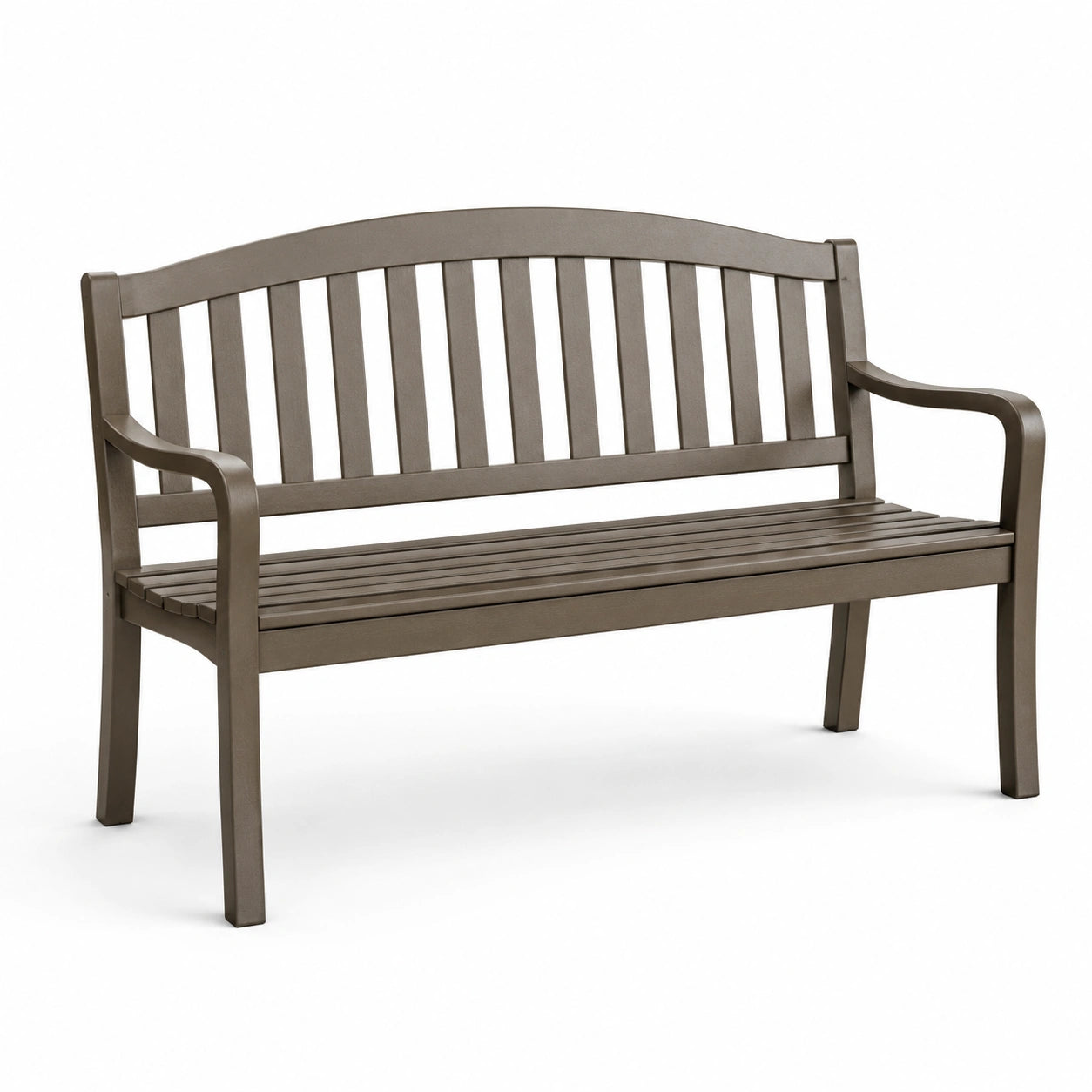 Banc de jardin en aluminium 3 places brun