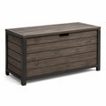 Coffre de rangement extérieur en métal et bois composite 120 cm x 57 cm x 60 cm